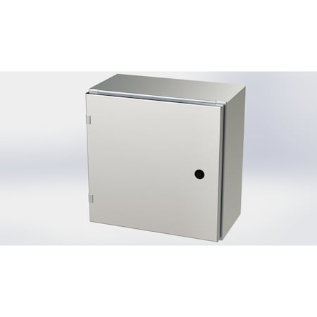 Saginaw Control & Engineering 1/4 Turn Latch Electrical Enclosures, 16 in H, 8 in D, 16 in W, NEMA 3R, 4, 4X, 12, 13 SCE-16EL1608SS6LP